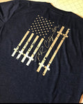 Black and Gold Bars and Stars Tee